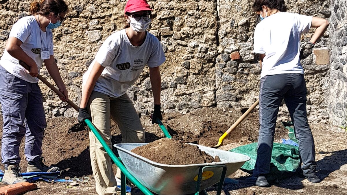 Fase di chiusura dello scavo 2020